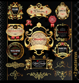 Golden labels vector image