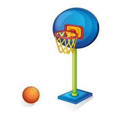 Basketball ring and ball vector image