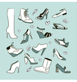 Womens shoes set vector image