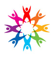 Star of colorful people pictogram vector image