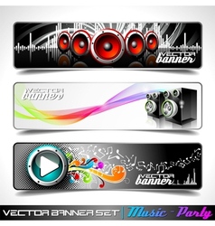 Music themed banners vector image