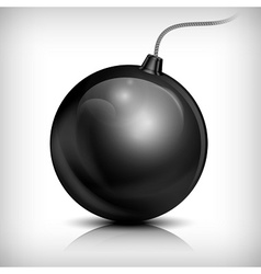 Bomb on white vector image