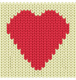 Knitted heart vector image