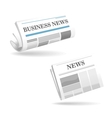 Realistic newspaper icons vector image