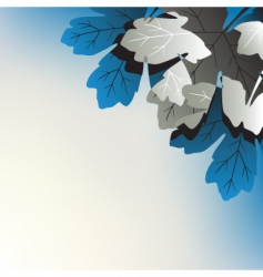 Leafy corner vector image