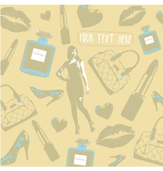 Vintage Beauty Fashion Pattern vector image