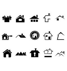 House icons set vector image
