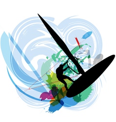 Windsurfing vector image