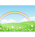 Beautiful summer landscape wit vector image