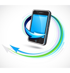 Futuristic cellphone vector image