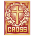 Christian cross poster vector image