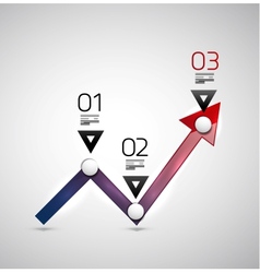 Modern infographic design template - arrow graph vector image