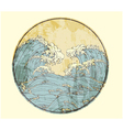 Japanese frame with waves vector image