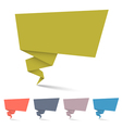 Origami speech bubbles vector image