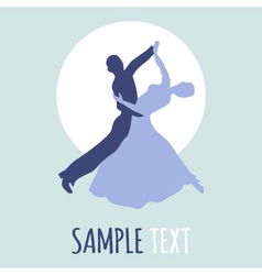 Couple dancing ballroom dance logo vector image