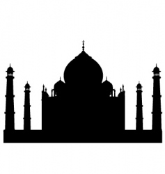 Taj Mahal silhouette vector image