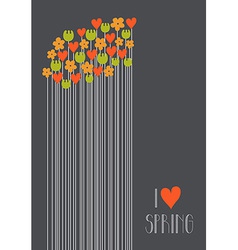 I love spring I love spring vector image