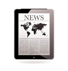 News tablet vector image