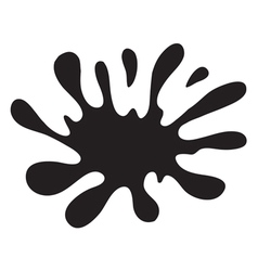 Black color splash vector image