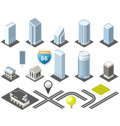 Isometric map vector image