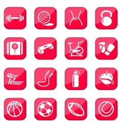Fitness icons vector image