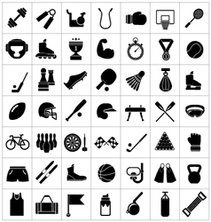 Set icons of sports and fitness equipment Set icons of sports and fitness equipment vector image