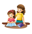Mom and kid vector image