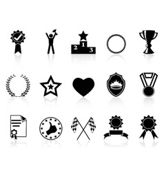 Award icons set vector image