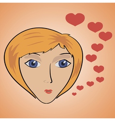 Girl with heart vector image