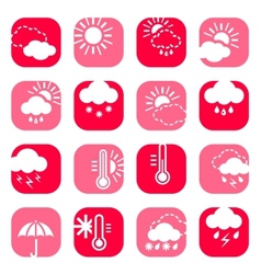 Color weather icon set vector image