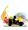 Kart race vector image
