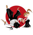 Aikido female vector image