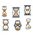 Hourglass symbols vector image