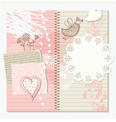 Scrap-booking elements decor vector image