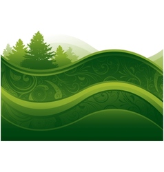 Green environment background vector image