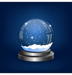 Christmas snow globe vector image