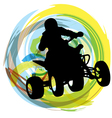 Sportsman riding quad bike vector image