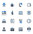 Office Icons-Blue Series vector image