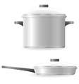 Pots and pans tableware vector image
