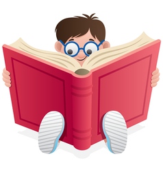 Reading kid vector image