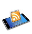 Smart phone rss vector image