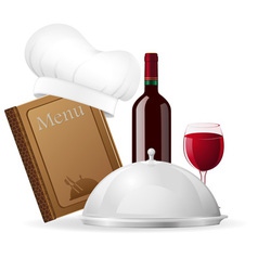 Set icons for restaurant 01 vector image