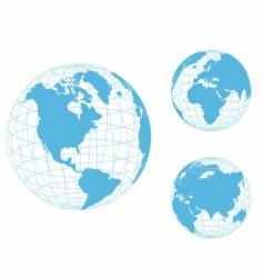 World globes vector image