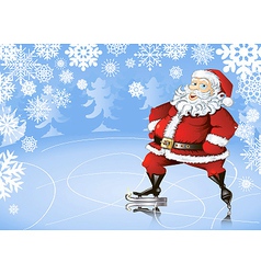 Skating santa Skating santa vector image