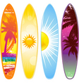 Tropical surfboard vector image