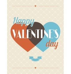Vintage Valentines Day type text calligraphic vector image