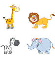 Jungle Animals Collection Jungle Animals Collection vector image