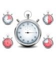 Vector chrome stopwatch vector image