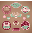Set of vintage bakery vector image