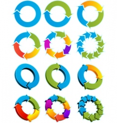 Arrow circles vector image